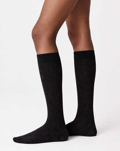 Diana Ribbed Wool Knee-Highs